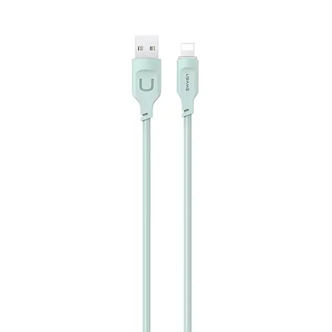 USAMS SJ565 Lithe Series zelený / Nabíjecí a datový kabel USB-C – Lightning / 1.2m / 2.4A