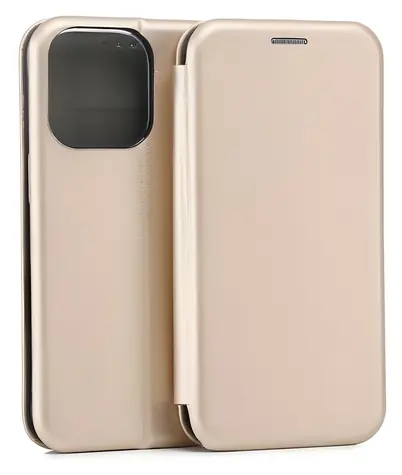 Beline Book Magnetic zlatá / Pouzdro typu kniha / Apple iPhone 16 Pro 6,3