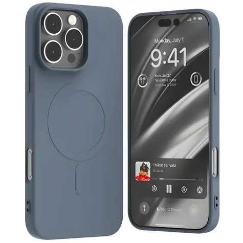 Mercury Semi-Silicone MagSafe pro iPhone 16 Pro Max světle modrá / Kryt / Silikonový / MagSafe