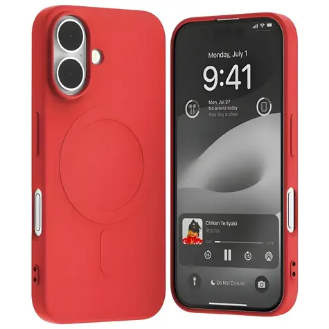 Mercury Semi-Silicone MagSafe pro iPhone 16 červená / Kryt / Silikonový / MagSafe