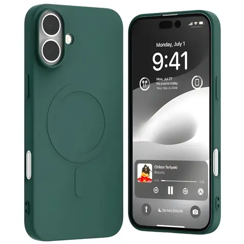 Mercury MagSafe Semi-Silicone pro iPhone 16 Plus zelená / Kryt / MagSafe / Silikon