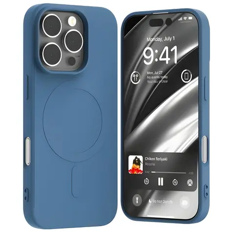 Mercury Semi-Silicone MagSafe iPhone 16 Pro modrá / Pouzdro / Silikonové / MagSafe
