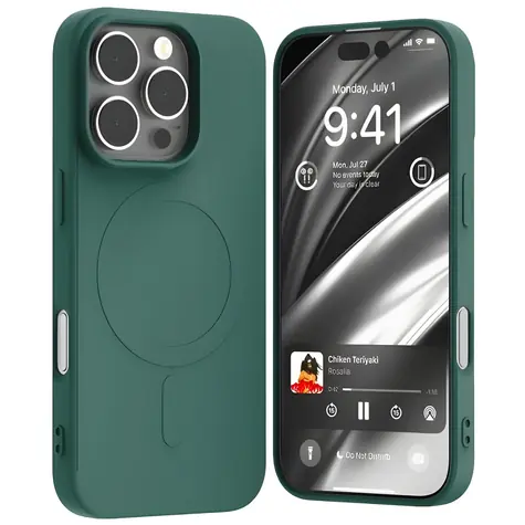 Mercury Semi-Silicone MagSafe iPhone 16 Pro zelená / Pouzdro / Silikonové / MagSafe