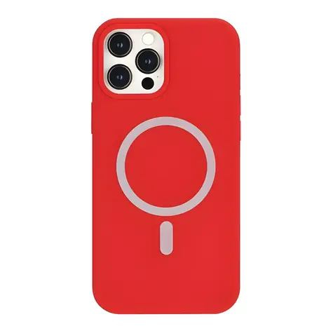 Mercury silikonový kryt s MagSafe pro iPhone 12 mini červená / Kryt / MagSafe / Silikon
