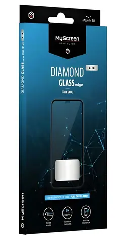 MyScreen DIAMOND GLASS edge LITE Realme C53/Narzo N53 černá / Tvrzené ochranné sklo / lepení přes celý displej