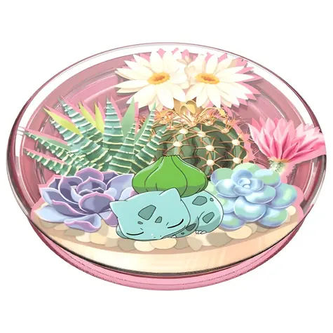 PopSockets PopGrip Gen.2 Bulbasaur Terrarium / Držák telefonu / Skládací / Univerzální / Pokémon licence