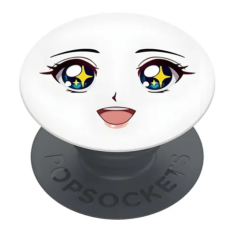 Popsockets Basic Sparkle Eyes bílá / Držák a stojánek na telefon / Skládací / Univerzální