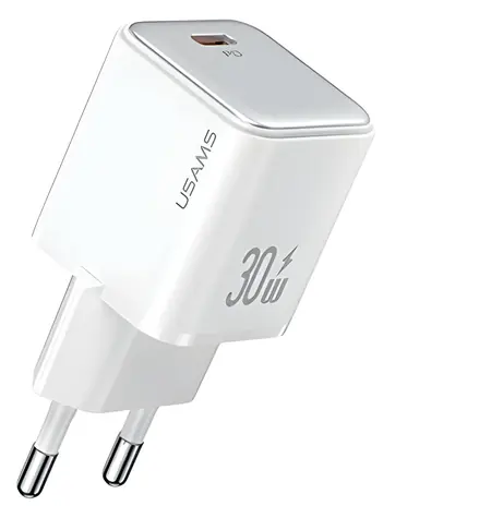 USAMS US-CC186 X-Ron bílá / Síťová nabíječka / USB-C / PD 30W / GaN