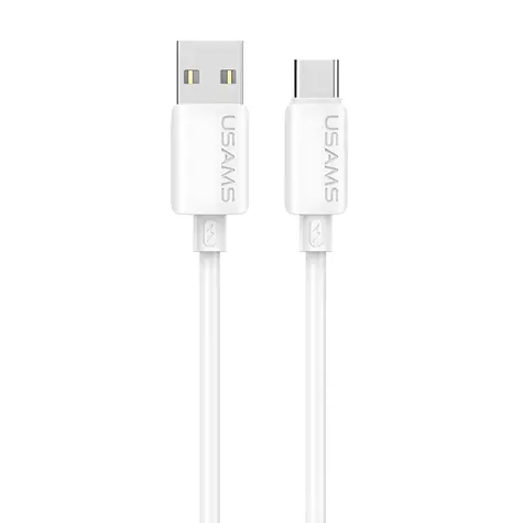 USAMS U98-786 bílá / Nabíjecí a datový kabel / USB-C / 3A / 18W / 1 m / silikonový