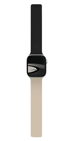 Moft Snap Duo bílo-černý / Řemínek / Silikonový / Apple Watch 1-11, SE-SE3, 38-42mm