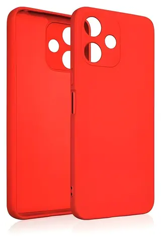 Beline Silicone Kryt pro Xiaomi Redmi 12 červená / Silikonový kryt / Textilní podšívka / Bezdrátové nabíjení