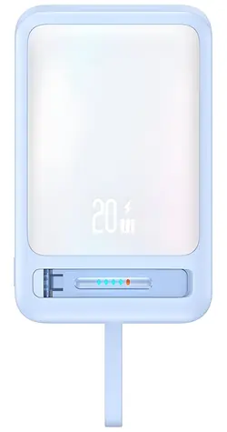 USAMS CD219 XM Series modrá / Power Bank / 10000mAh / Bezdrátové nabíjení 15W / Magnetické uchycení