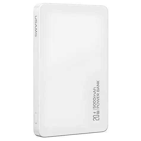 USAMS US-CD231 bílá / Powerbanka / Bezdrátové nabíjení / 20 W PD / 5000 mAh