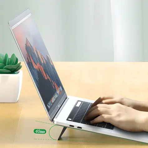 USAMS ZJ054 černá / Držák notebooku a tabletu / 2 ks / skládací / nanolepicí