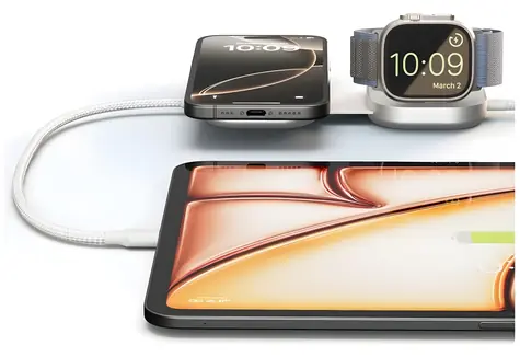 ZENS Pro 3 bílá / Bezdrátová nabíječka / pro iPhone a Apple Watch / Qi2 15W / USB-C 140W