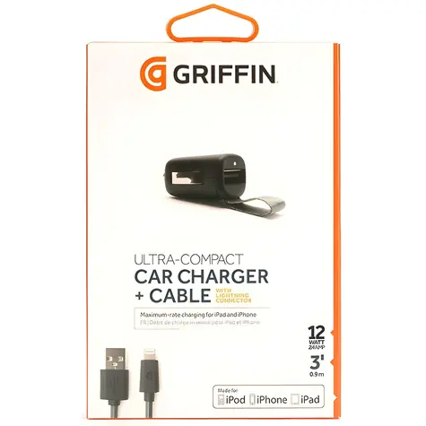 Griffin PowerJolt Dual GC39940 / Autonabíječka / Lightning + USB / 12W / 2,4A / MFI