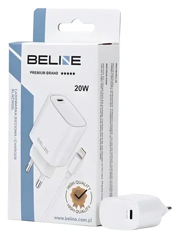 Beline BLNCW20L bílá / Nabíječka USB-C / 20W / PD 3.0 / + kabel USB-C–Lightning 1 m