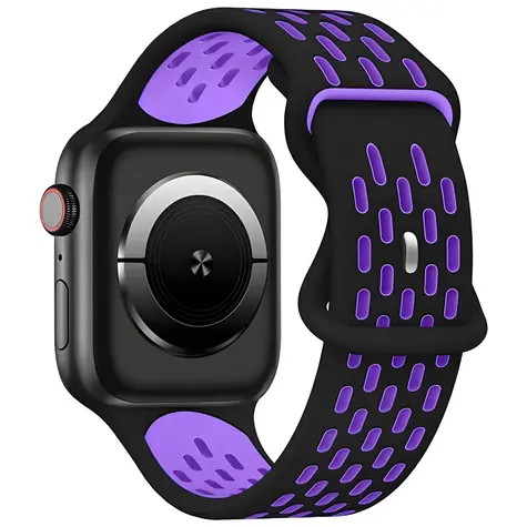 Beline New Sport Silicone černo-fialový / Sportovní pásek pro Apple Watch / 38/40/41 mm
