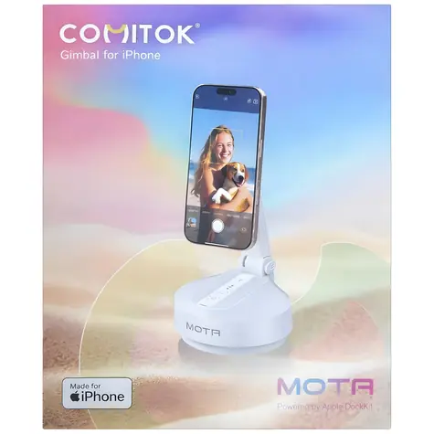 Comitok Mota bílá / Magnetický držák na telefon / Univerzální závit / Powerbanka 2550 mAh / USB-C
