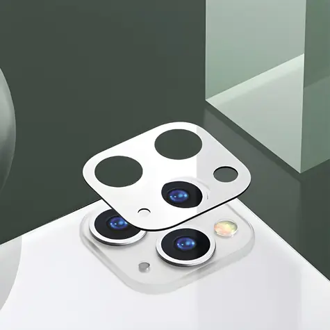 USAMS BH575 pro Apple iPhone 11 Pro bílá / Ochranné sklo kamery / Tvrzené sklo / Optické sklo