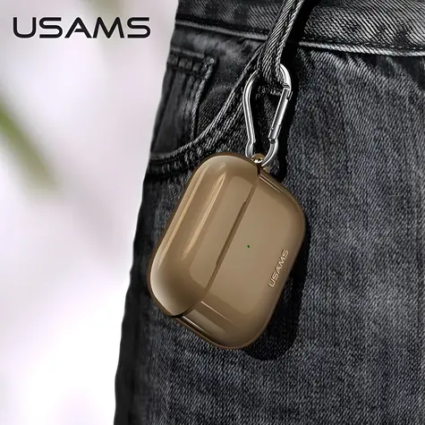 USAMS BH570 černá / Pouzdro pro AirPods Pro / TPU / Ochrana proti pádu