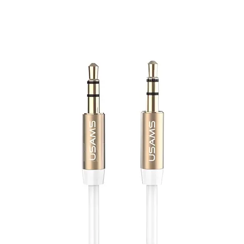 USAMS YP-01 bílá / Audio kabel / Jack 3,5 mm - Jack 3,5 mm / propojovací / 1 m