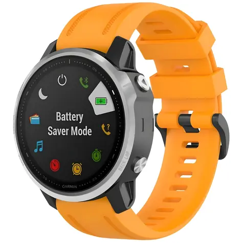 Beline Watch 2 oranžová / Řemínek pro Garmin Fenix 8/Fenix 7S/Instinct 2S / 20 mm / silikon