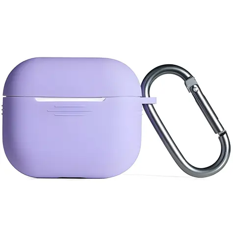 Beline Silicone fialová / Pouzdro pro Apple AirPods 3 / Silikonové / S karabinou