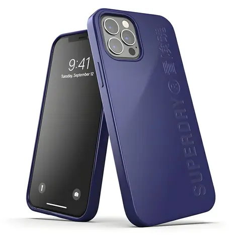 SuperDry Snap tmavě modrá / Kryt na mobil / kompostovatelný / hardcase / Apple iPhone 12/12 Pro