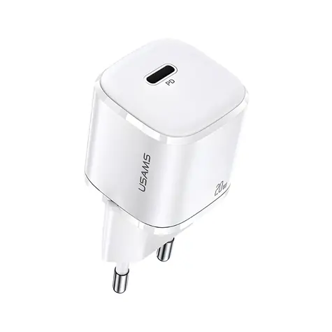 USAMS T36 bílá / Nabíječka / 1x USB-C / 20W PD3.0