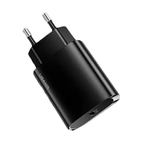 USAMS T39 černá / Nabíječka / USB-C / PD3.0 20W / bez kabelu