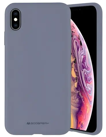 Mercury Silicone Case pro Apple iPhone X/Xs levandulová šedá / Pouzdro / silikonové / bezdrátové nabíjení