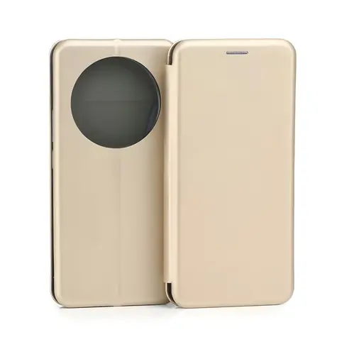 Beline Flipové magnetické pouzdro Realme 12 Pro zlatá / Pouzdro / Peněženka / TPU, syntetická kůže