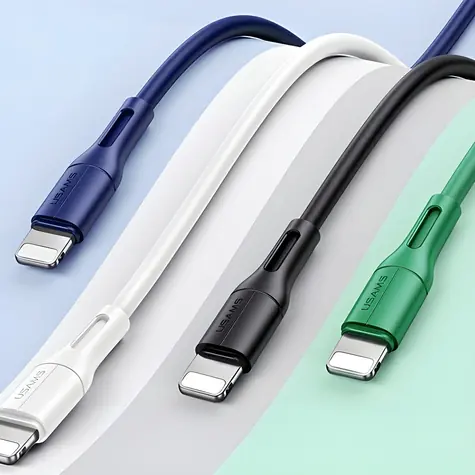 USAMS SJ500 U68 modrá / Nabíjecí a datový kabel / Lightning / 1 m / 2 A