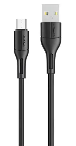 USAMS SJ502 U68 černá / Datový kabel / microUSB / 2A / 1m
