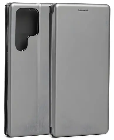Beline Book Magnetic pro Samsung Galaxy S23 Ultra ocelová / Pouzdro / Flipové / Magnetické / TPU, koženka
