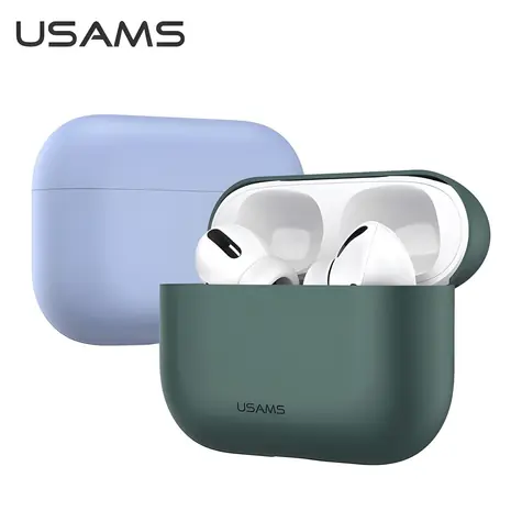 USAMS BH569 pouzdro pro Apple AirPods Pro zelená / Pouzdro na sluchátka / Silikonové / Ultratenké