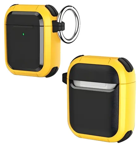 Beline AirPods Solid Cover žlutá / Pouzdro pro sluchátka / AirPods 1/2 / TPU-PC / s karabinou