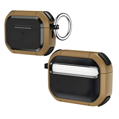 Beline AirPods Solid Cover hnědá / Pouzdro pro sluchátka / AirPods Pro 2 / TPU-PC / s karabinou