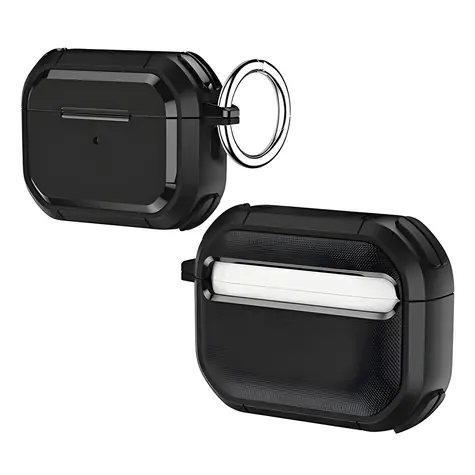 Beline AirPods Solid Cover černá / Pouzdro pro sluchátka / AirPods Pro 2 / karabina