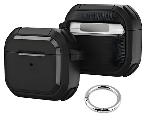 Beline AirPods Solid Cover černá / Pouzdro pro sluchátka / AirPods Pro / TPU-PC / s karabinou