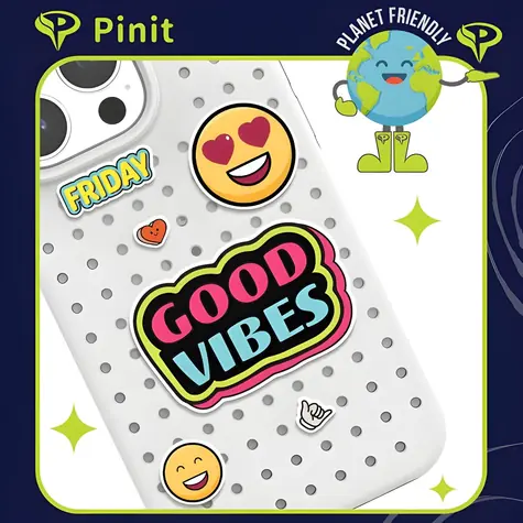 Pinit Emoji Pin sada ozdobných pinů Vzor 3 / Doplněk pro pouzdro / 6 ks