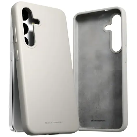 Mercury Silicone kamenová šedá / Pouzdro pro Samsung Galaxy S24 S921 / silikon / bezdrátové nabíjení