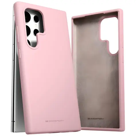 Mercury Silicone pro Samsung Galaxy S24 Ultra (S928) pískově růžová / Pouzdro / Silikon / Bezdrátové nabíjení