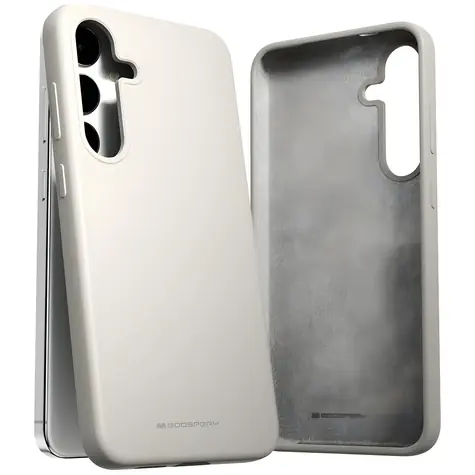 Mercury Silicone pouzdro Samsung Galaxy S24+ (S926) šedé / Pouzdro / silikon, mikrovlákno / bezdrátové nabíjení