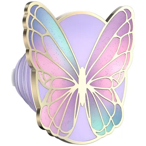 PopSockets Enamel Butterfly Prism MagSafe levandulová / Držák na telefon / MagSafe / Motiv motýla / Stojánek