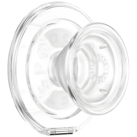 PopSockets Kick-Out Grip transparentní / Držák a stojánek na telefon / MagSafe / bezdrátové nabíjení