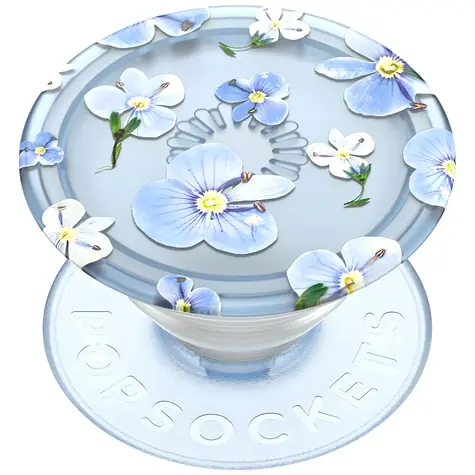 PopSockets PlantCore Grip Blue Fields modrá / Držák telefonu / Stojánek / Bezdrátové nabíjení