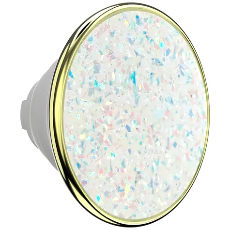 PopSockets PopTop Luxe Enamel Opal bílá / Držák telefonu / Stojánek / Vyměnitelný vršek