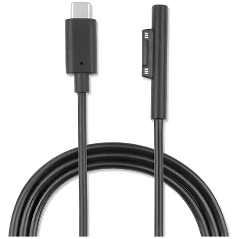 4smarts Connect Cable USB-C 5A Microsoft Surface černá / Napájecí kabel / 1 m / 100 W PD / Nylonový opletený